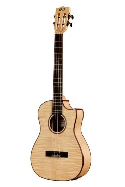 All Solid Flame Maple Cutaway Baritone Ukulele W/ EQ & Bag 9 All Solid Flame Maple Cutaway Baritone Ukulele W/ EQ & Bag -Ukulele Shop KA ASFM B CE W BAG 23 L