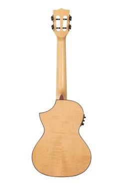 All Solid Flame Maple Cutaway Tenor Ukulele W/ EQ & Bag -Ukulele Shop KA ASFM T CE W BAG 23 B