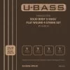 Stainless Steel Solid Body Uā¢BASSĀ® Flat Wound 4-String Set 1 Stainless Steel Solid Body Uā¢BASSĀ® Flat Wound 4-String Set -Ukulele Shop KA BASS 4FW SC