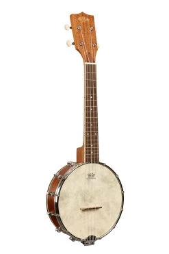Natural Mahogany Banjo Concert Ukulele With Bag
