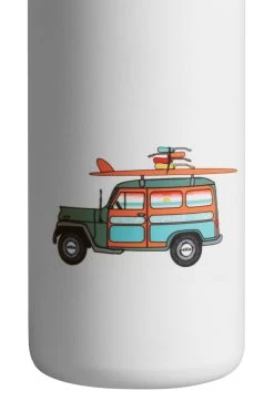 Kala X Camelbak 20 Oz. Woody Water Bottle -Ukulele Shop KA BTL WHT Background Close B