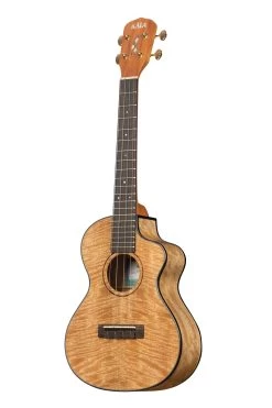 All Solid Curly Mango Metropolitan™ Tenor Cutaway Ukulele -Ukulele Shop KA MNGG T W BAG 22 L