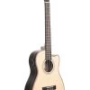 Solid Spruce Top Striped Ebony Baritone Ukulele W/ Cutaway & EQ -Ukulele Shop KA SSEBY B CE 18 R