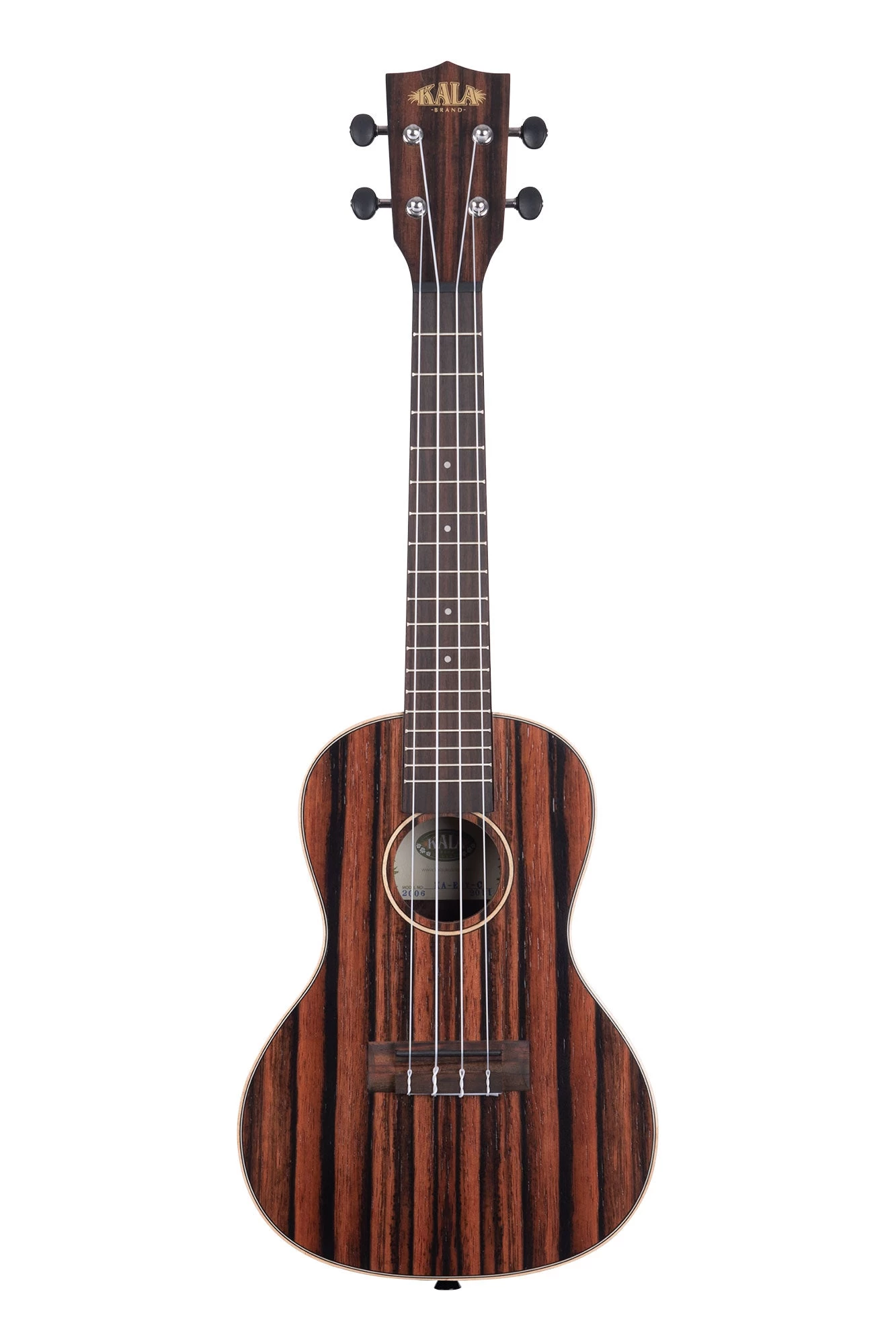 Striped Ebony Concert Ukulele 4 Striped Ebony Concert Ukulele - Image 2