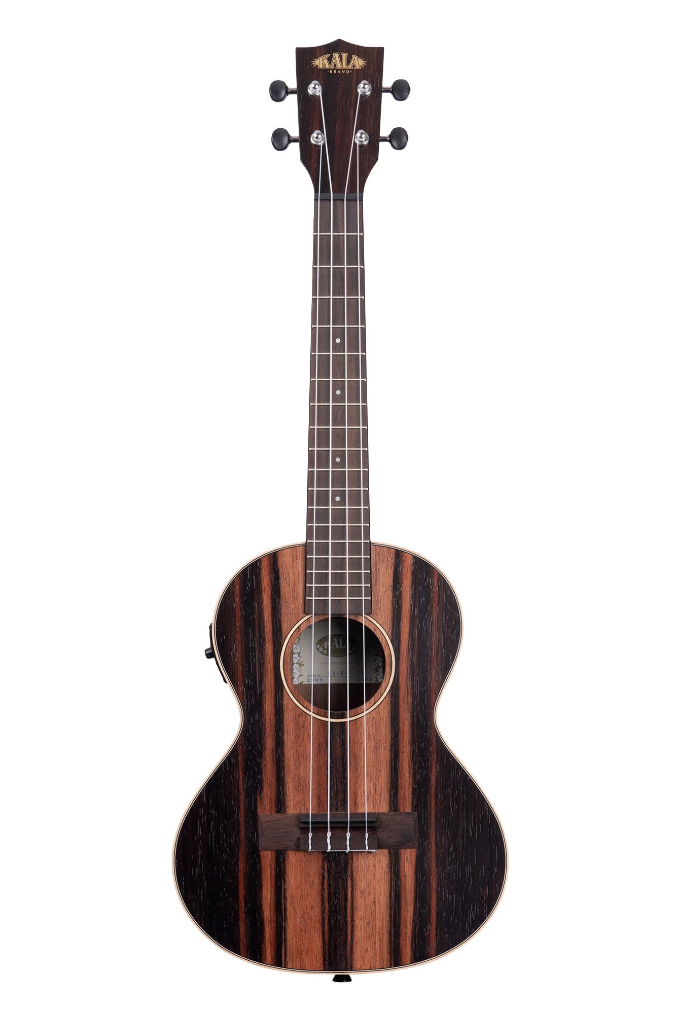 Striped Ebony Tenor Ukulele W/ EQ 4 Striped Ebony Tenor Ukulele W/ EQ - Image 2