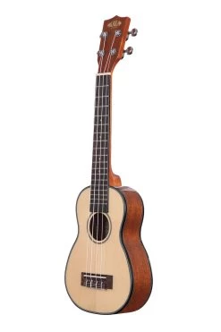 Solid Spruce Top Mahogany Long Neck Soprano Ukulele 9 Solid Spruce Top Mahogany Long Neck Soprano Ukulele -Ukulele Shop KASSLNG2006 21 L