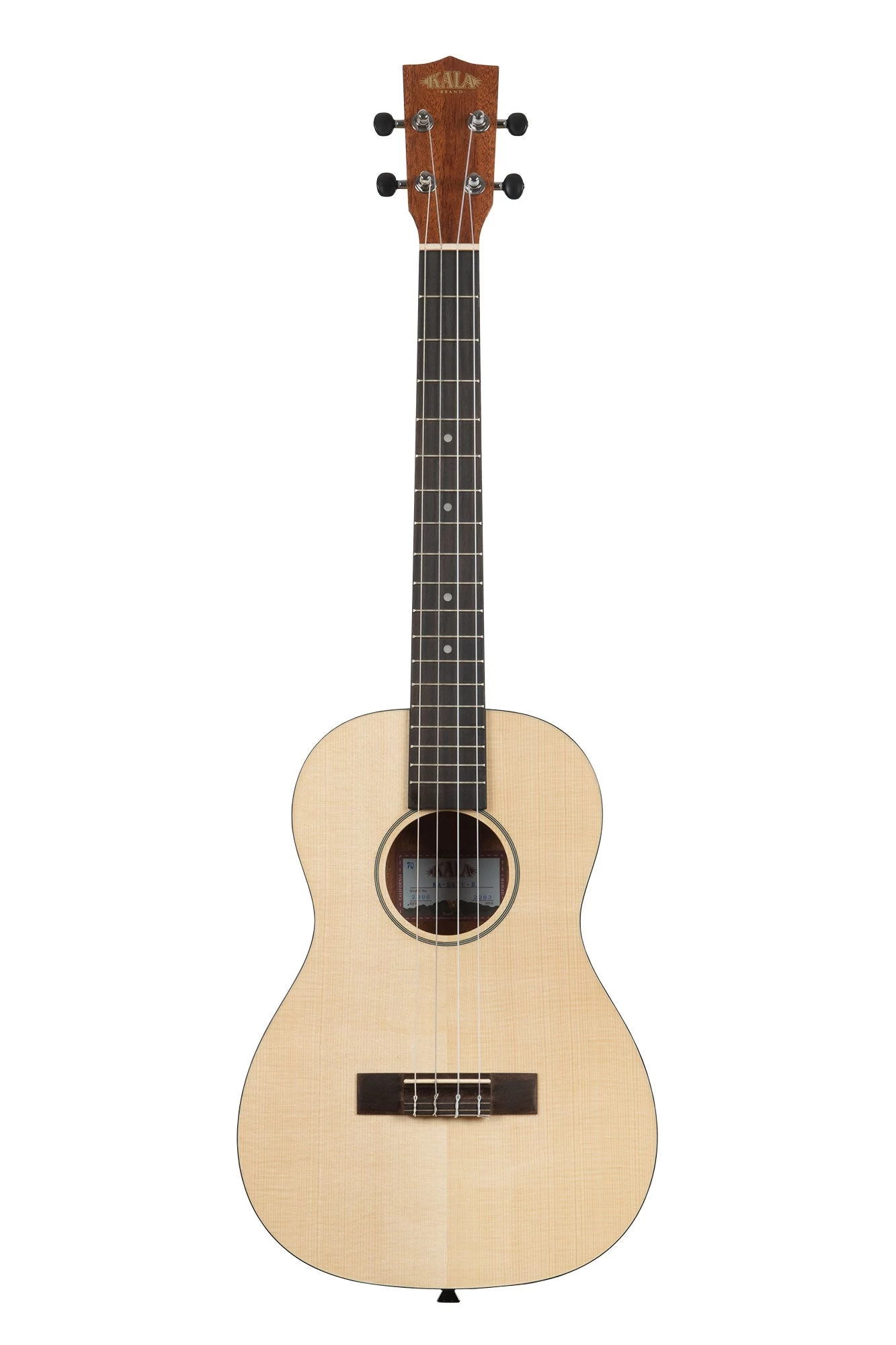 Solid Spruce Top Mahogany Travel Baritone Ukulele 4 Solid Spruce Top Mahogany Travel Baritone Ukulele - Image 2