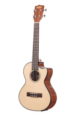 Solid Spruce Top Mahogany Tenor Ukulele W/ Cutaway & EQ -Ukulele Shop KASTGEC2006 21 L