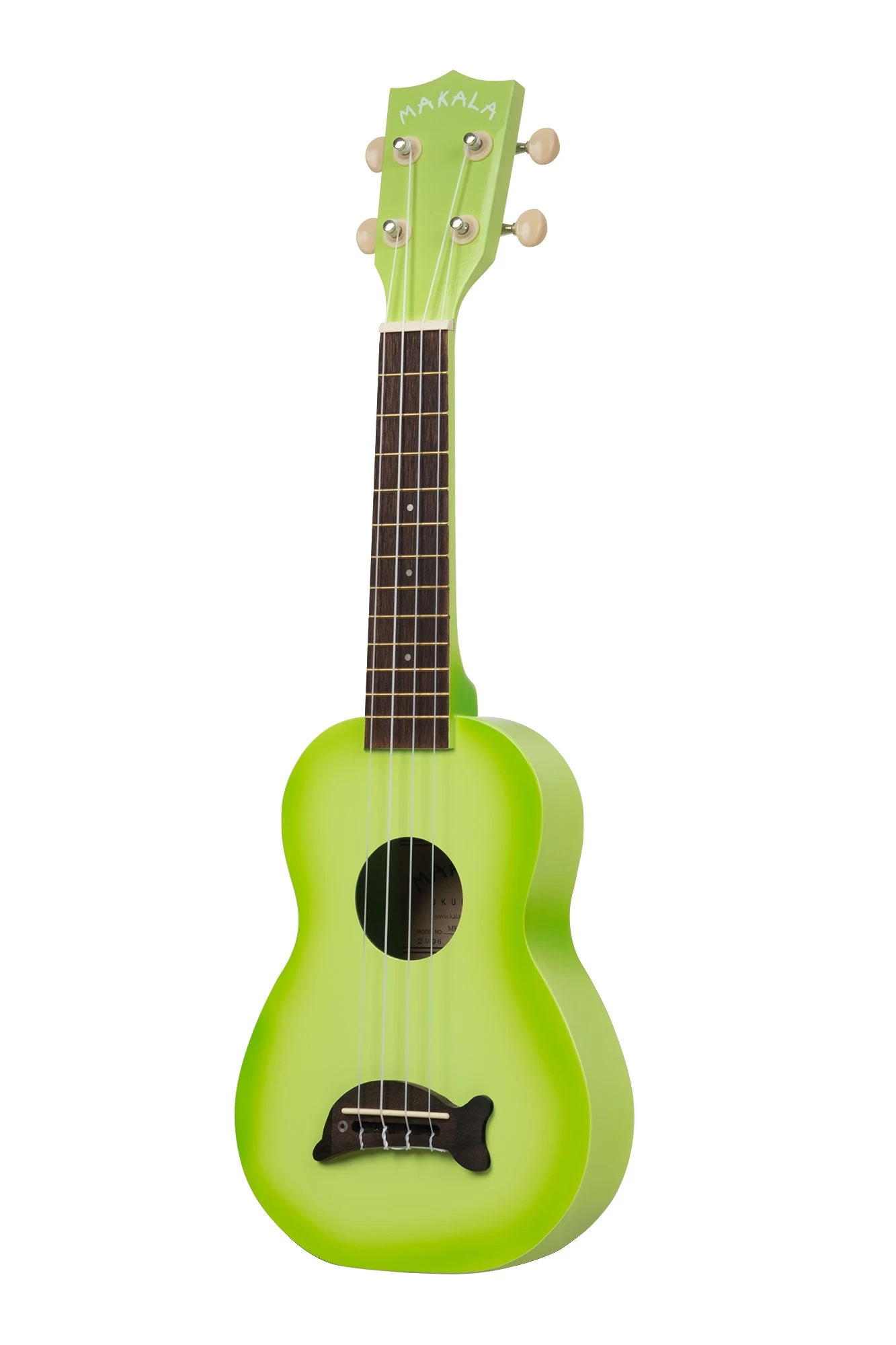 Green Apple Burst Soprano Dolphin Ukulele 4 Green Apple Burst Soprano Dolphin Ukulele - Image 2