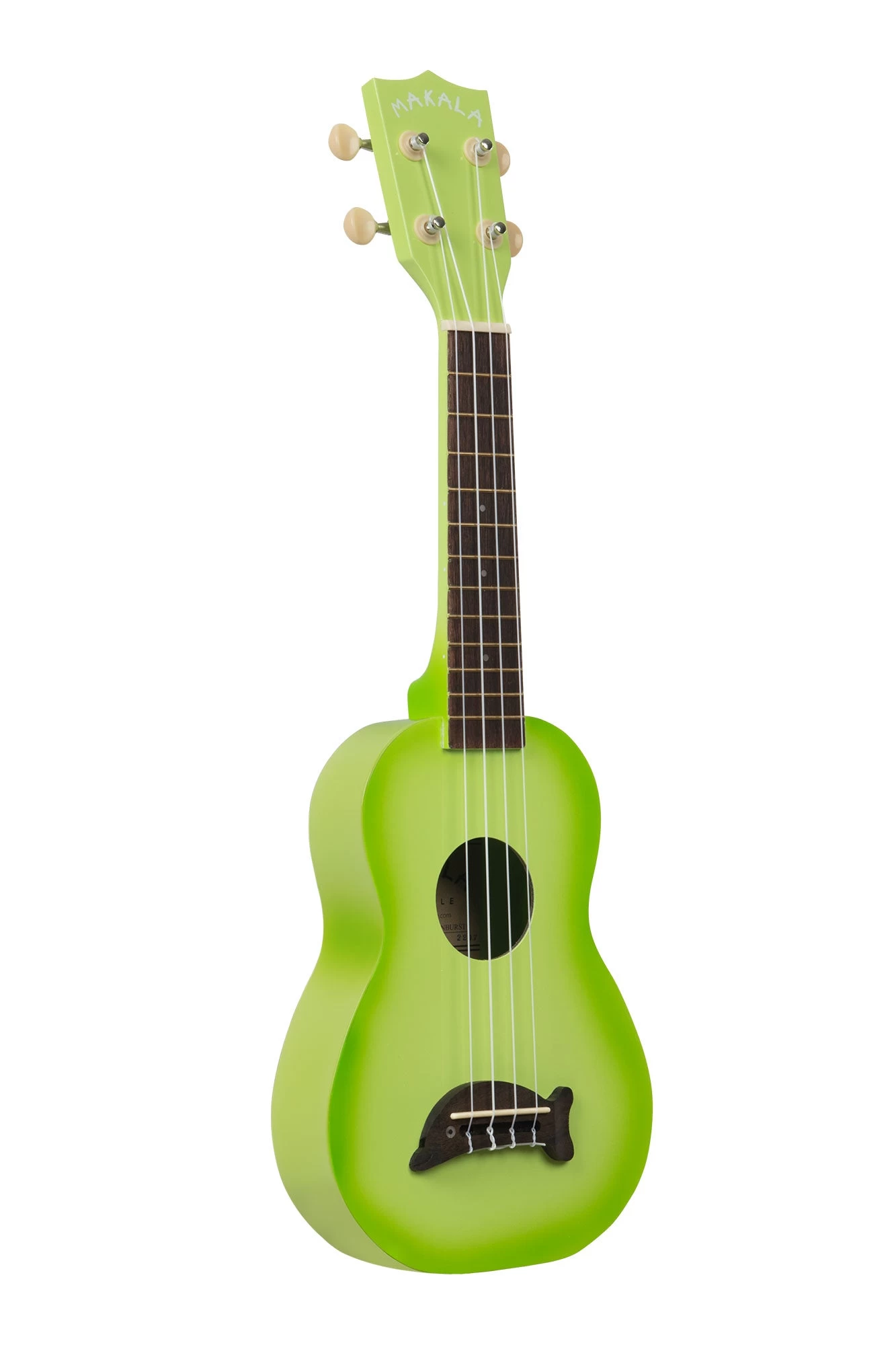 Green Apple Burst Soprano Dolphin Ukulele 3 Green Apple Burst Soprano Dolphin Ukulele