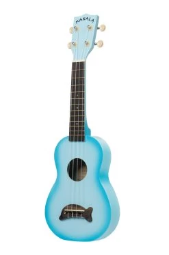 Light Blue Burst Soprano Dolphin Ukulele 9 Light Blue Burst Soprano Dolphin Ukulele -Ukulele Shop MKSDLBLBURST2006 22 L