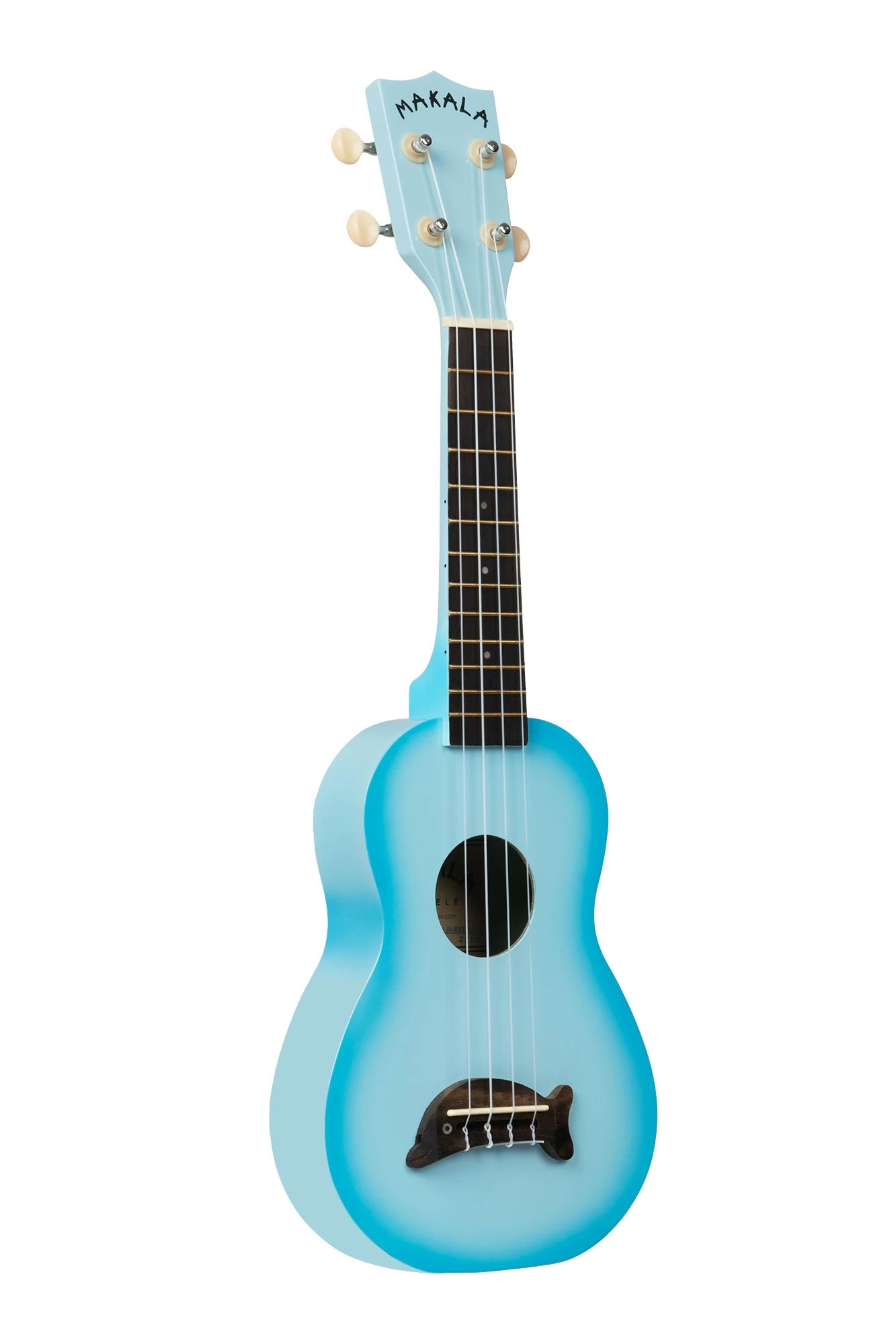 Light Blue Burst Soprano Dolphin Ukulele 3 Light Blue Burst Soprano Dolphin Ukulele
