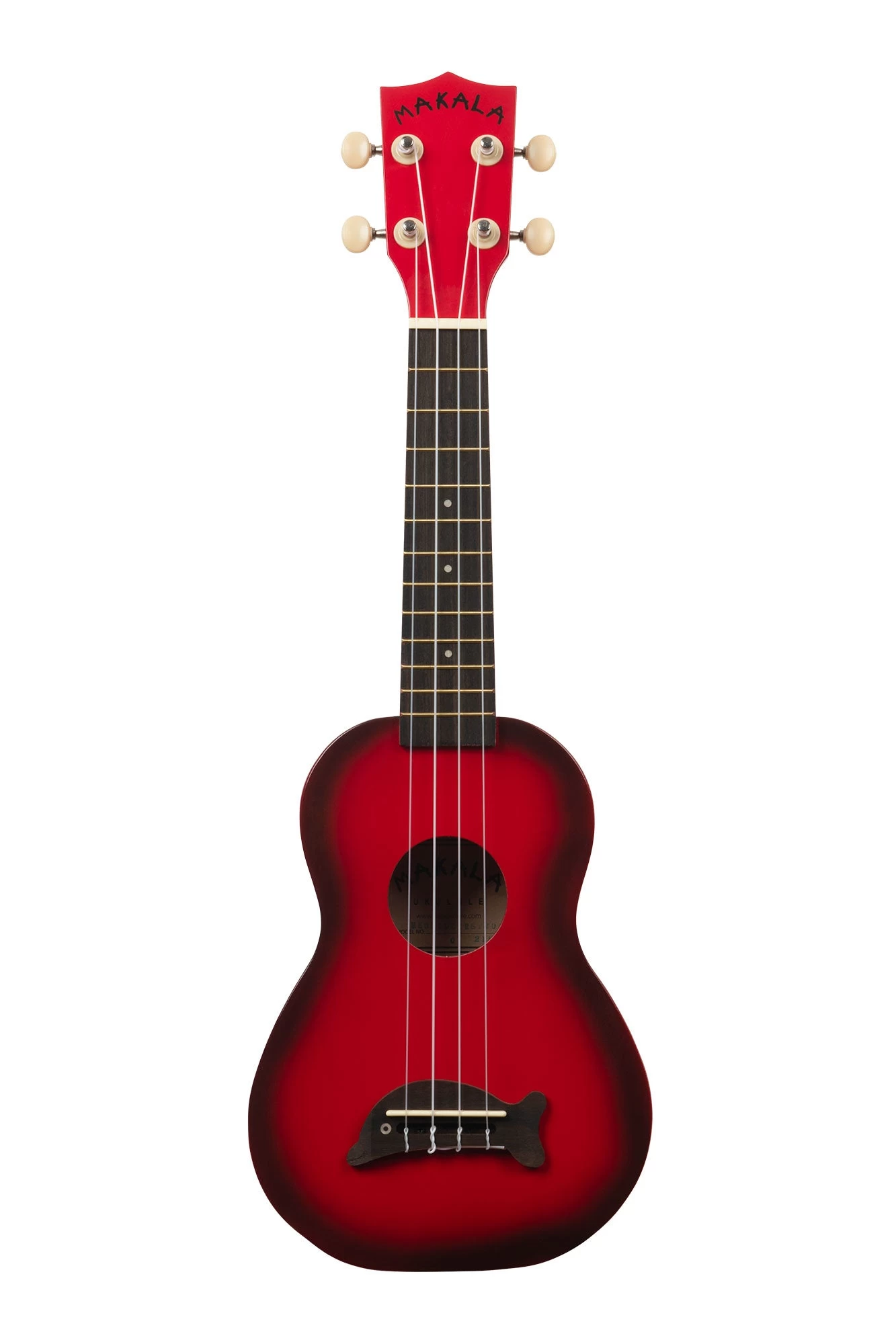Red Burst Soprano Dolphin Ukulele 4 Red Burst Soprano Dolphin Ukulele - Image 2