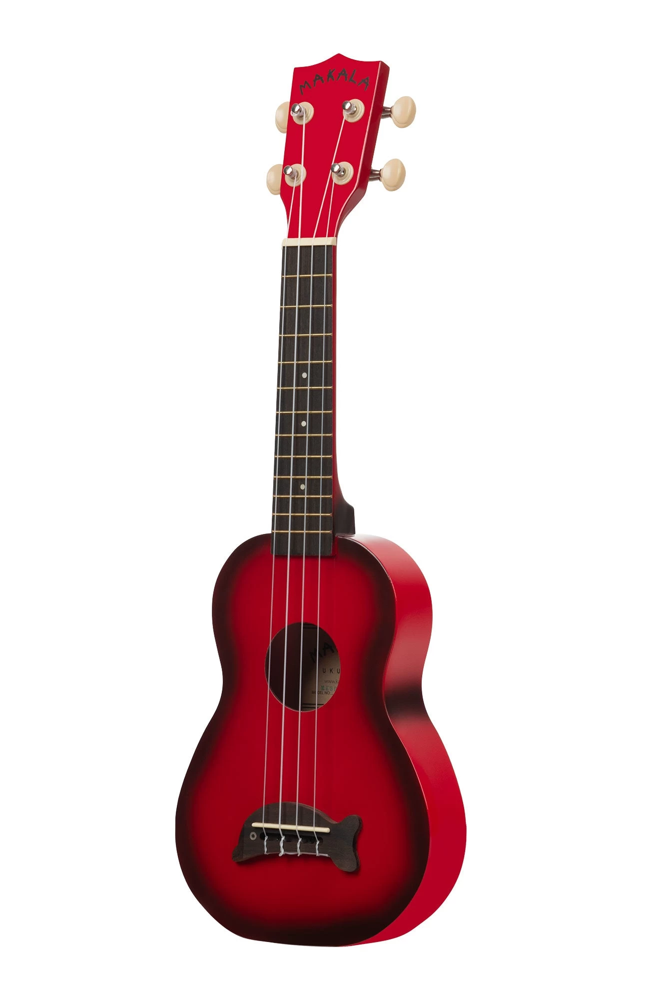 Red Burst Soprano Dolphin Ukulele 6 Red Burst Soprano Dolphin Ukulele - Image 4