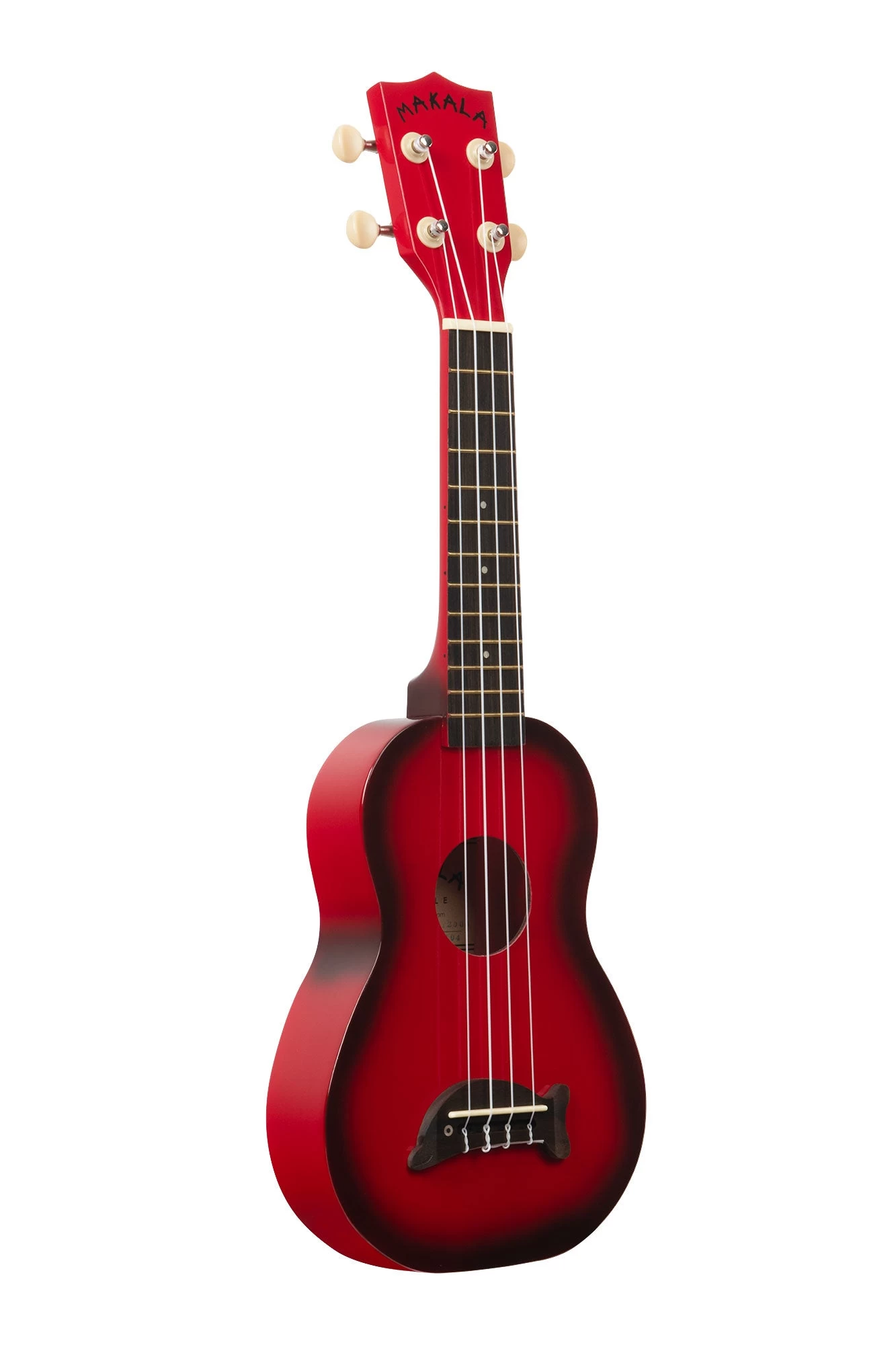 Red Burst Soprano Dolphin Ukulele 3 Red Burst Soprano Dolphin Ukulele