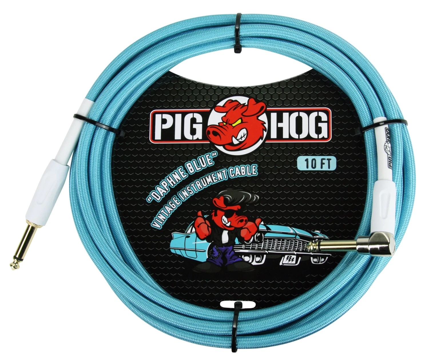 Pighog Instrument Cable, Daphne Blue, 10 Ft 3 Pighog Instrument Cable, Daphne Blue, 10 Ft