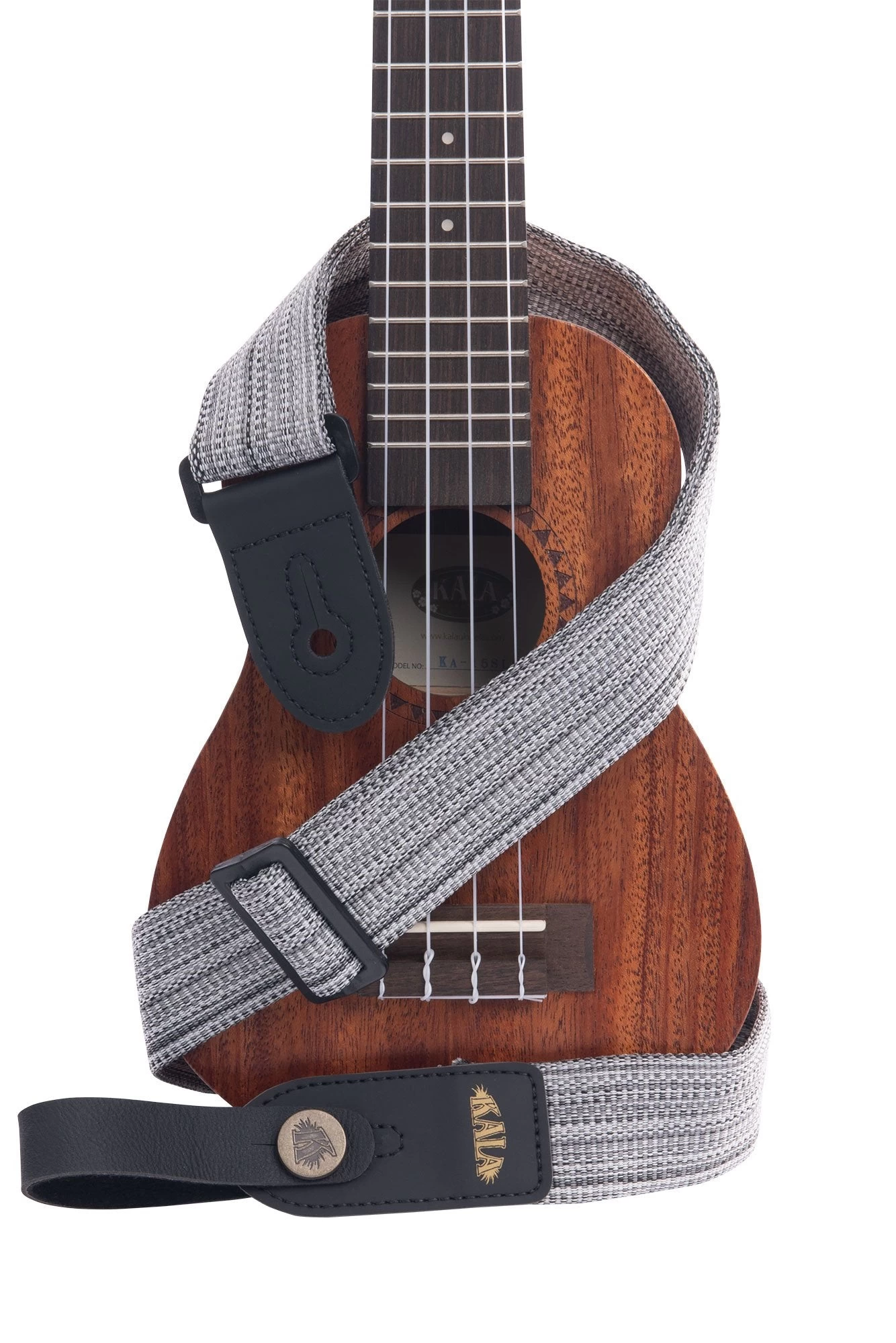 Heather Grey Handmade Ukulele Strap 3 Heather Grey Handmade Ukulele Strap