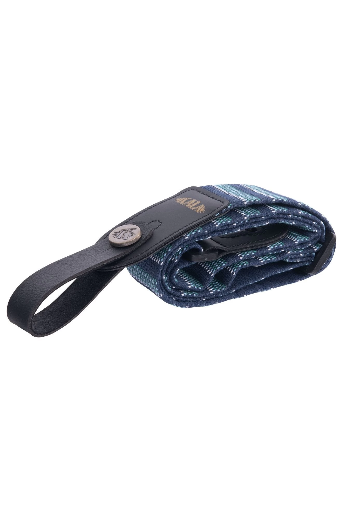 Blue Stripe Handmade Ukulele Strap 4 Blue Stripe Handmade Ukulele Strap - Image 2