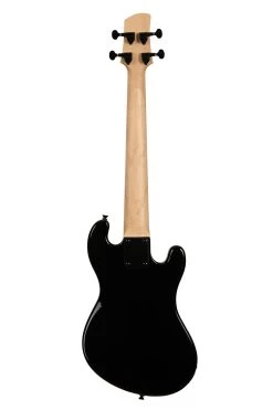 Solid Body 4-String Jet Black Fretted U•BASS® Left Handed -Ukulele Shop UBASS SB BK FS L 24 B