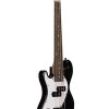 Solid Body 4-String Jet Black Fretted U•BASS® Left Handed -Ukulele Shop UBASS SB BK FS L 24 R