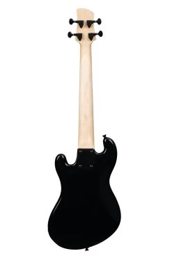 Solid Body 4-String Jet Black Fretted U•BASS® -Ukulele Shop UBASS SB BK FS 23 B