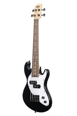 Solid Body 4-String Jet Black Fretted U•BASS® -Ukulele Shop UBASS SB BK FS 23 L