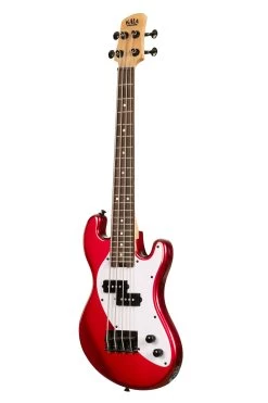 Solid Body 4-String Candy Apple Red Fretted U•BASS® -Ukulele Shop UBASS SB RD FS 23 L