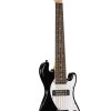 Solid Body 5-String Jet Black Fretted U•BASS® -Ukulele Shop UBASS SB5 BK FS 23 R